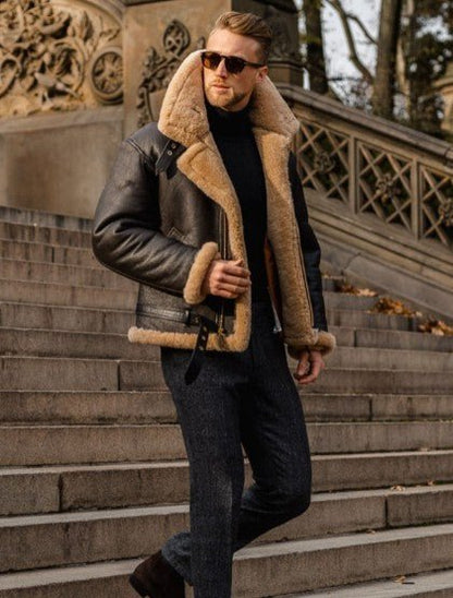 JOSHUA - Shearling Leather Coat