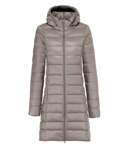 VIVIAN - Ultra-Light Long Jacket with Detachable Hood