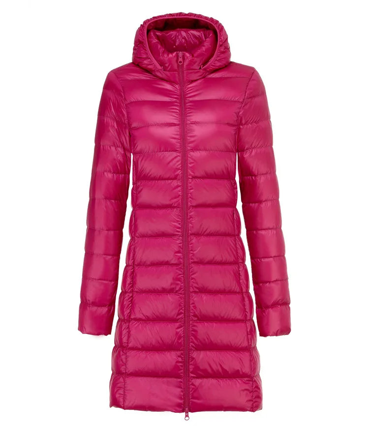 VIVIAN - Ultra-Light Long Jacket with Detachable Hood